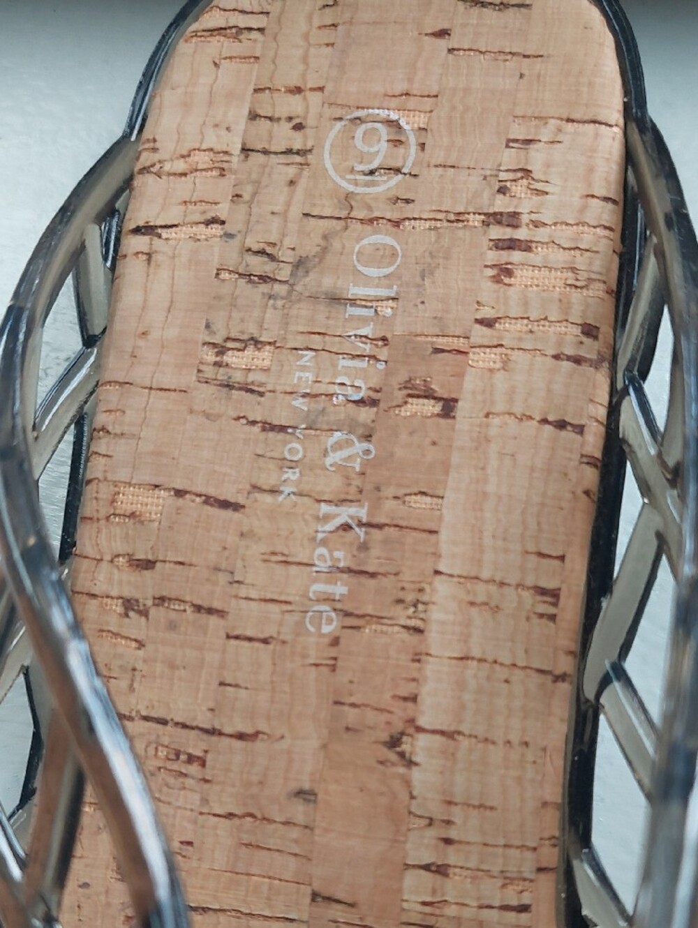 Clear Lattice Cork-Trim Slip-On Mules in Transparent/Brown - Women - Picture 3 of 3